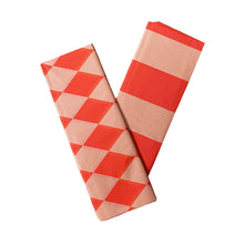 Load image into Gallery viewer, Tissue Paper Pack Orange &amp; Peach Diamond &amp; Stripe
