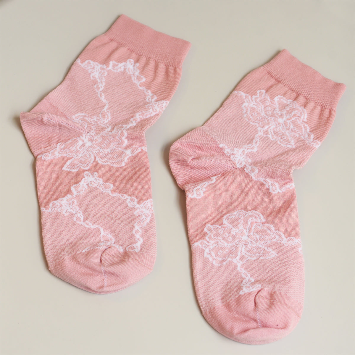 Socks Light Pink Lace