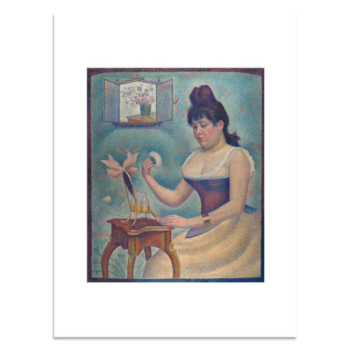 Young Woman Powdering Herself