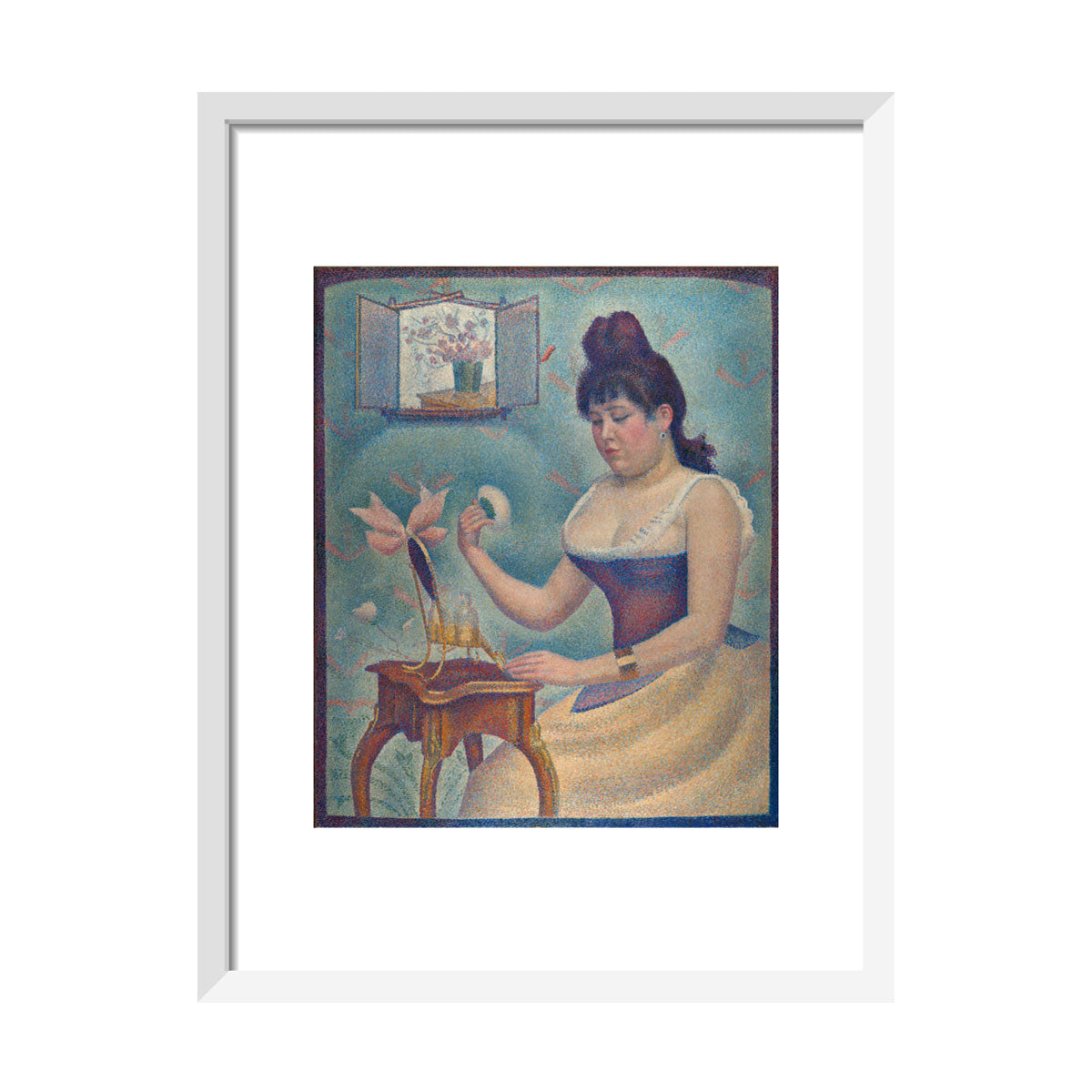 Young Woman Powdering Herself