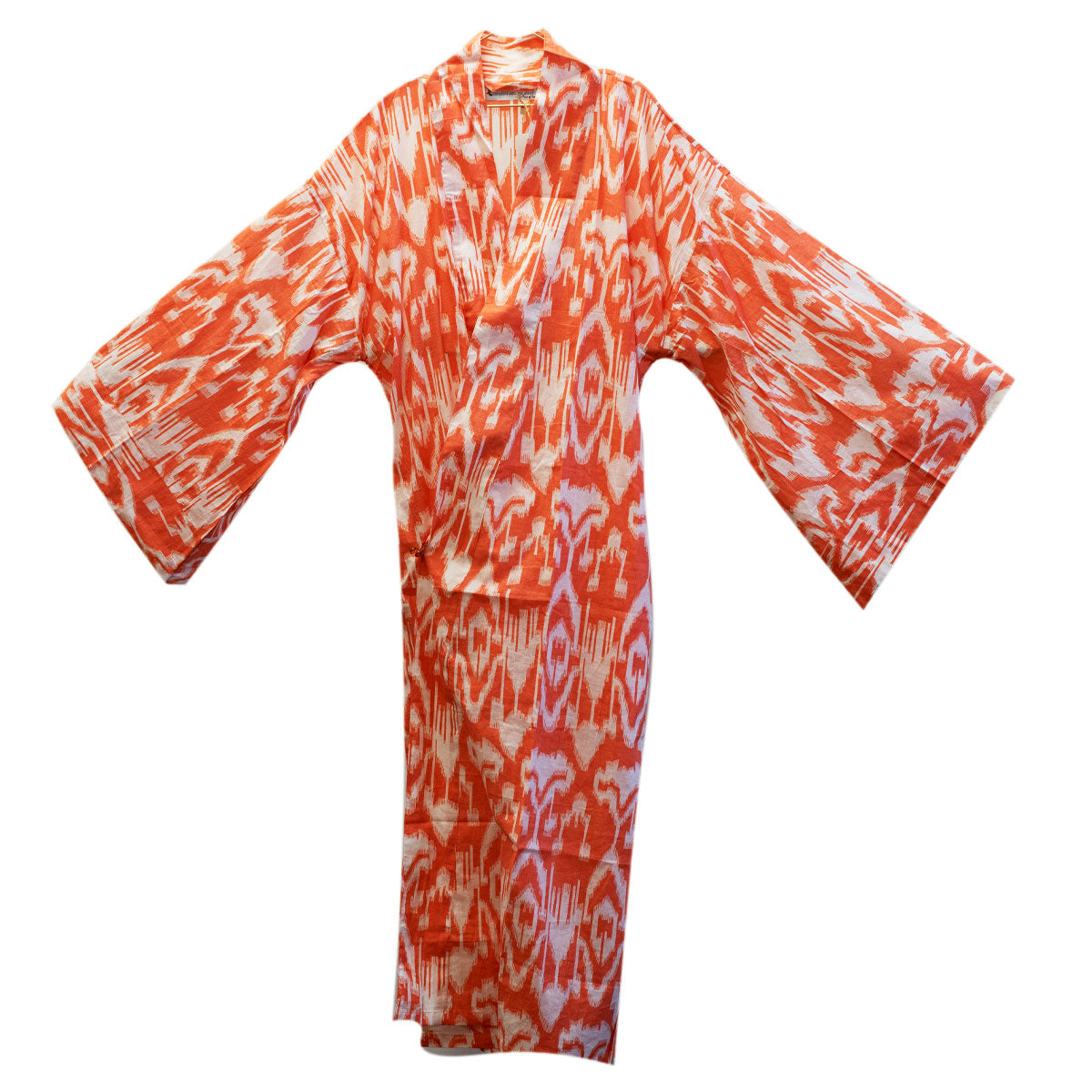 Cotton Robe Peach Ikkat