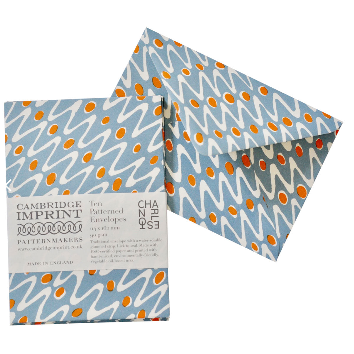 Ten Patterned Envelopes Charleston Ripple