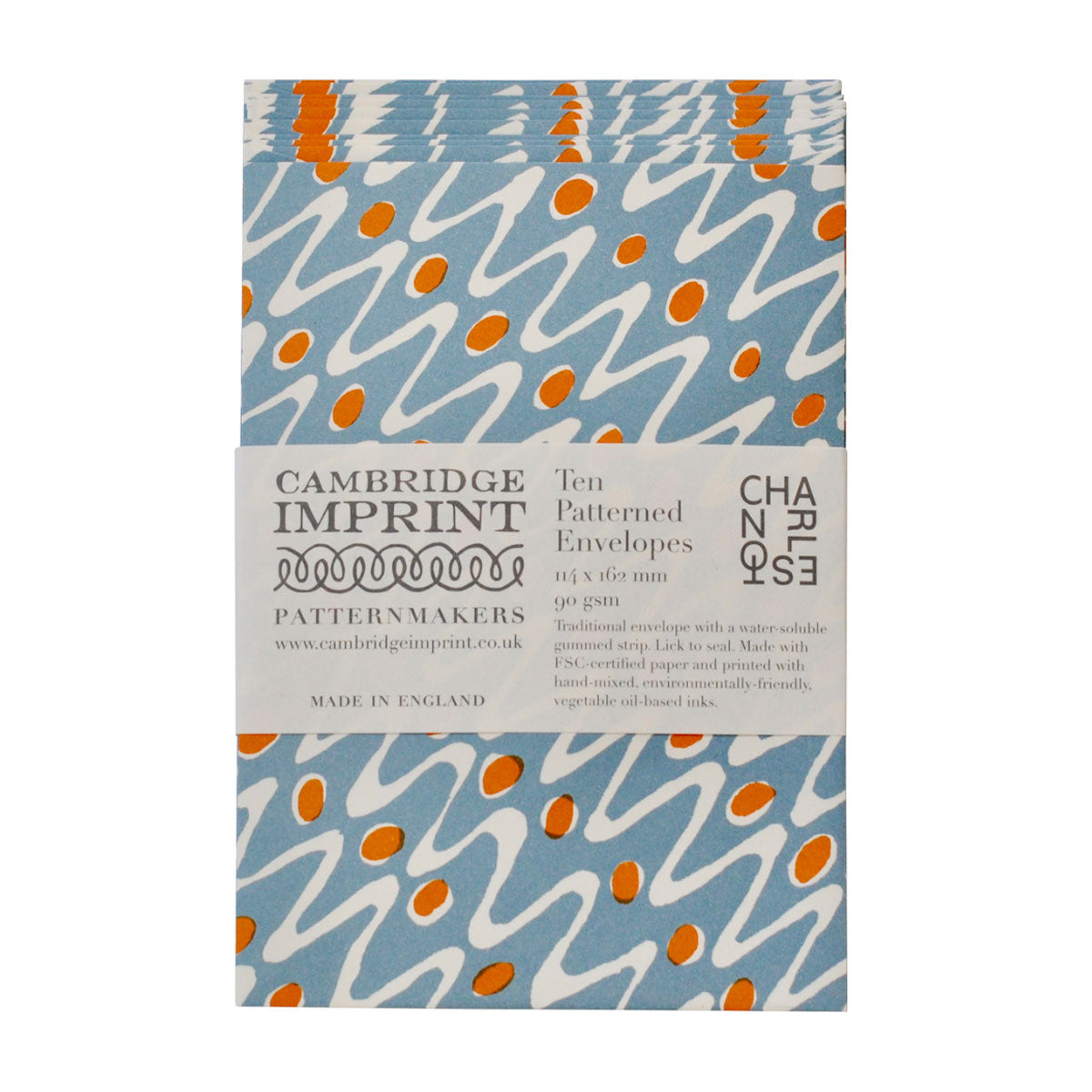 Ten Patterned Envelopes Charleston Ripple