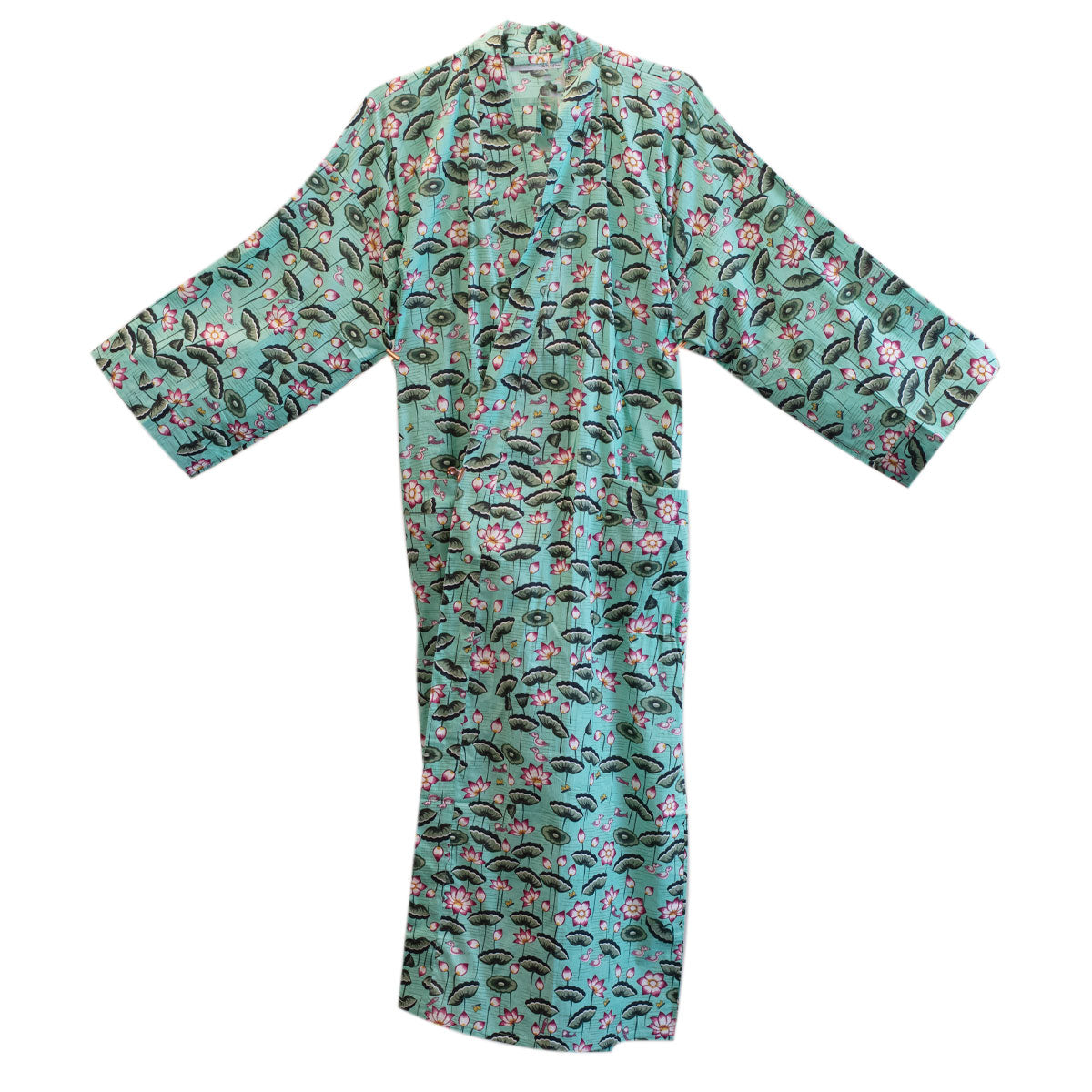 Floral patterned nightgown on a white background