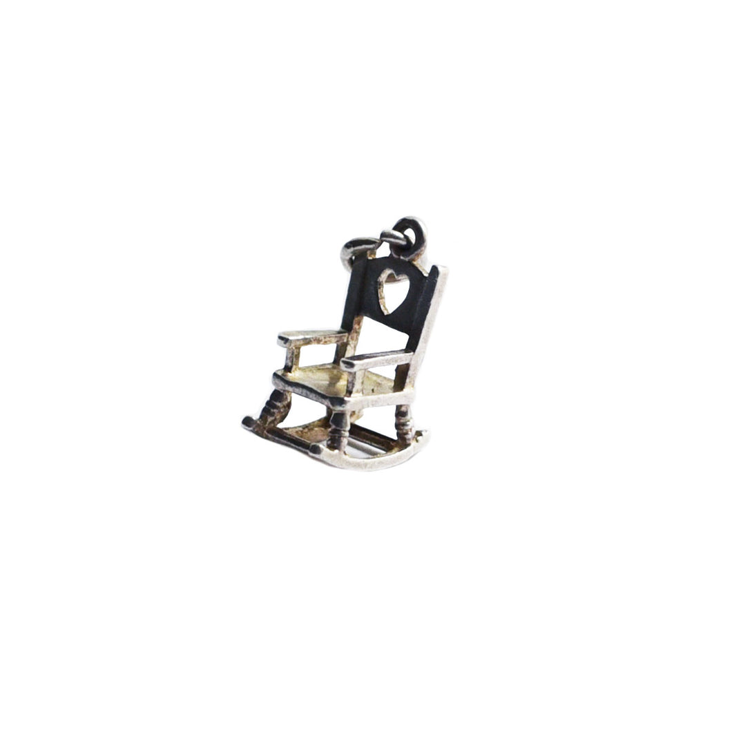 Vintage Silver Rocking Chair