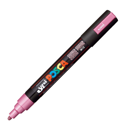 Pink marker with 'Posca' branding on a white background