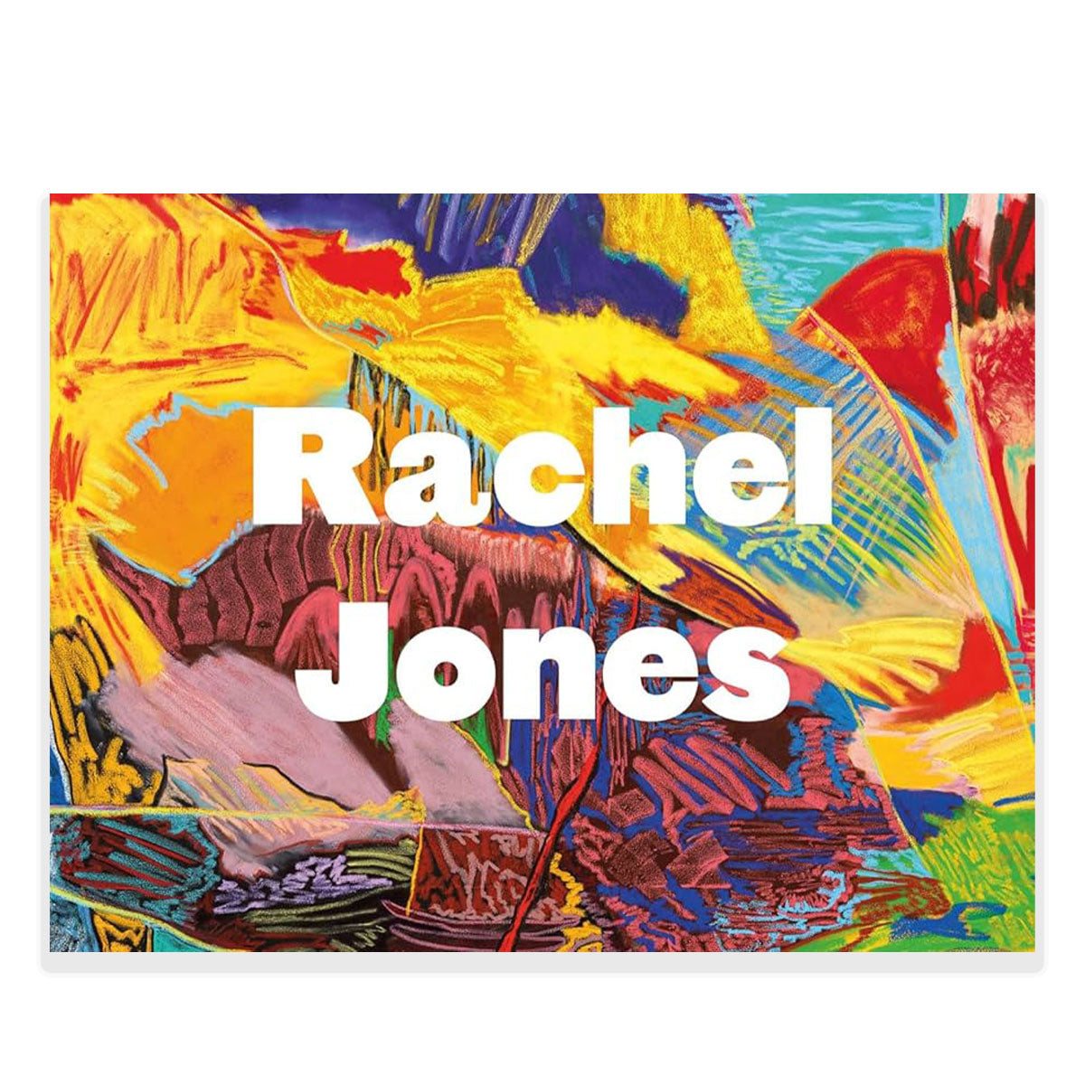Colorful abstract art with 'Rachel Jones' text
