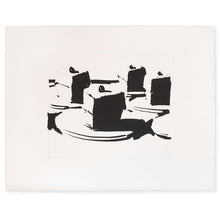 Load image into Gallery viewer, Black and white abstract art on a white background
