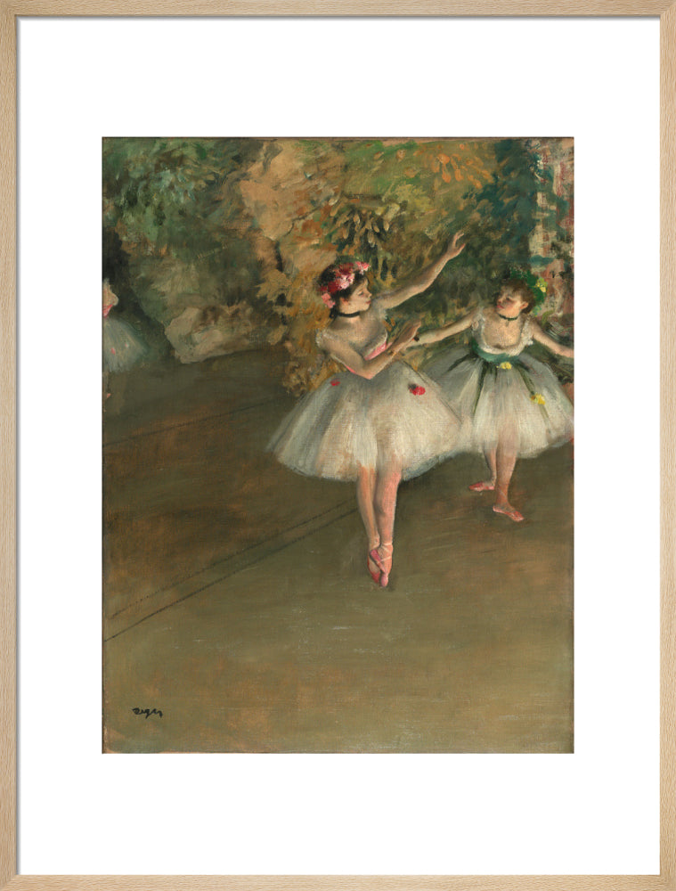 Two Dancers on a Stage (art print, large, natural)