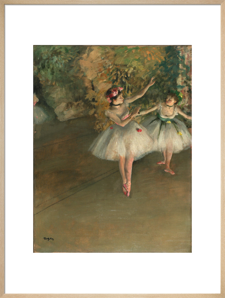 Two Dancers on a Stage (art print, extra large, natural)