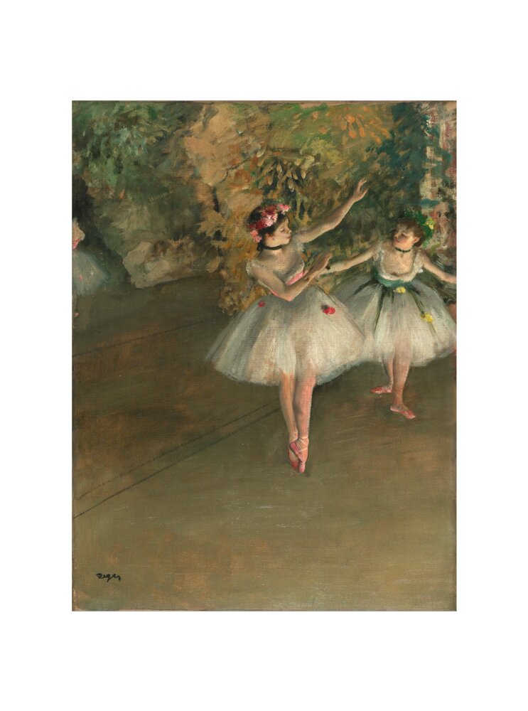 Two Dancers on a Stage (art print, small, unframed)