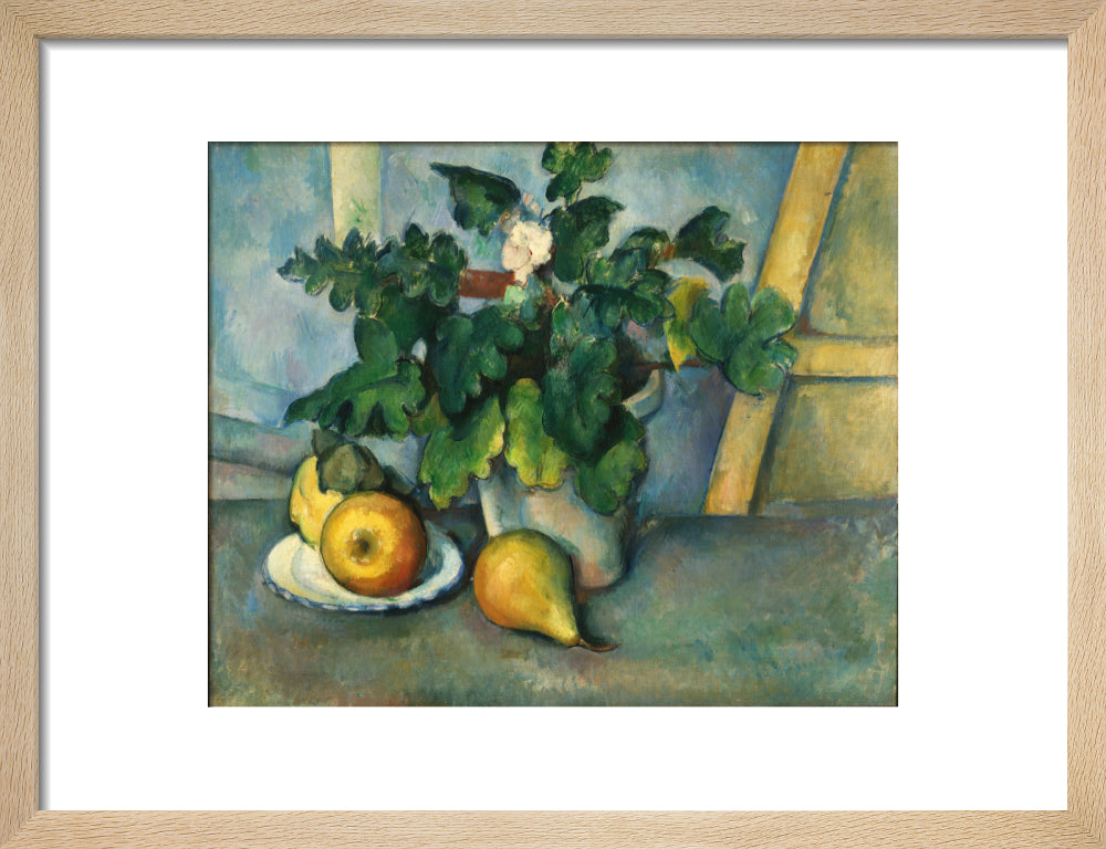 Pot of Flowers and Fruit (art print, small, natural)