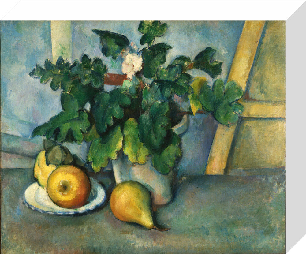 Pot of Flowers and Fruit (stretched canvas, small, unframed)