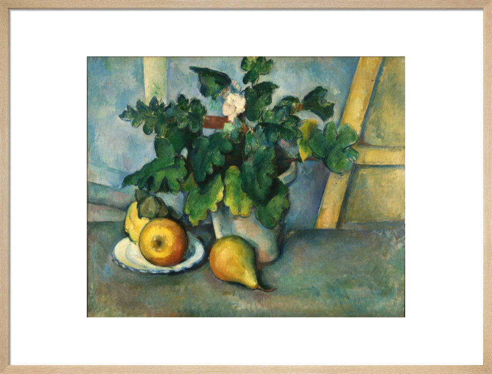 Pot of Flowers and Fruit (art print, large, natural)