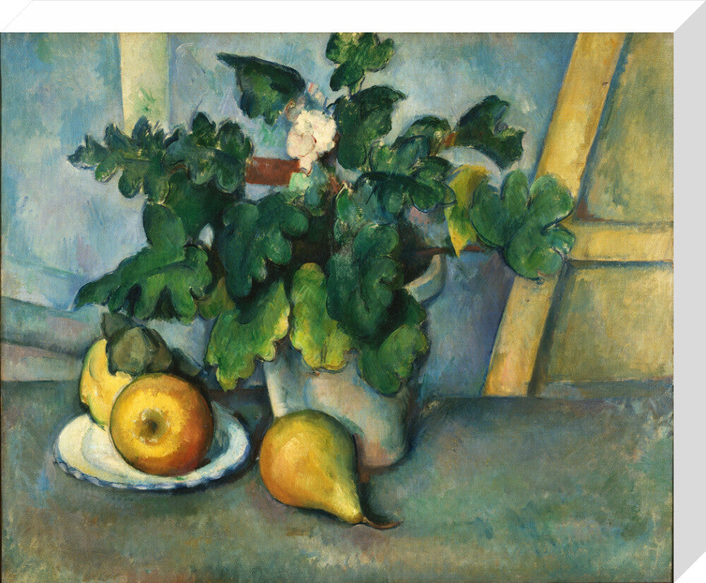 Pot of Flowers and Fruit (stretched canvas, medium, unframed)