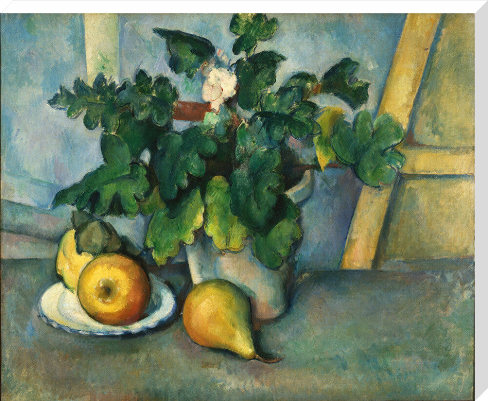 Pot of Flowers and Fruit (stretched canvas, extra large, unframed)