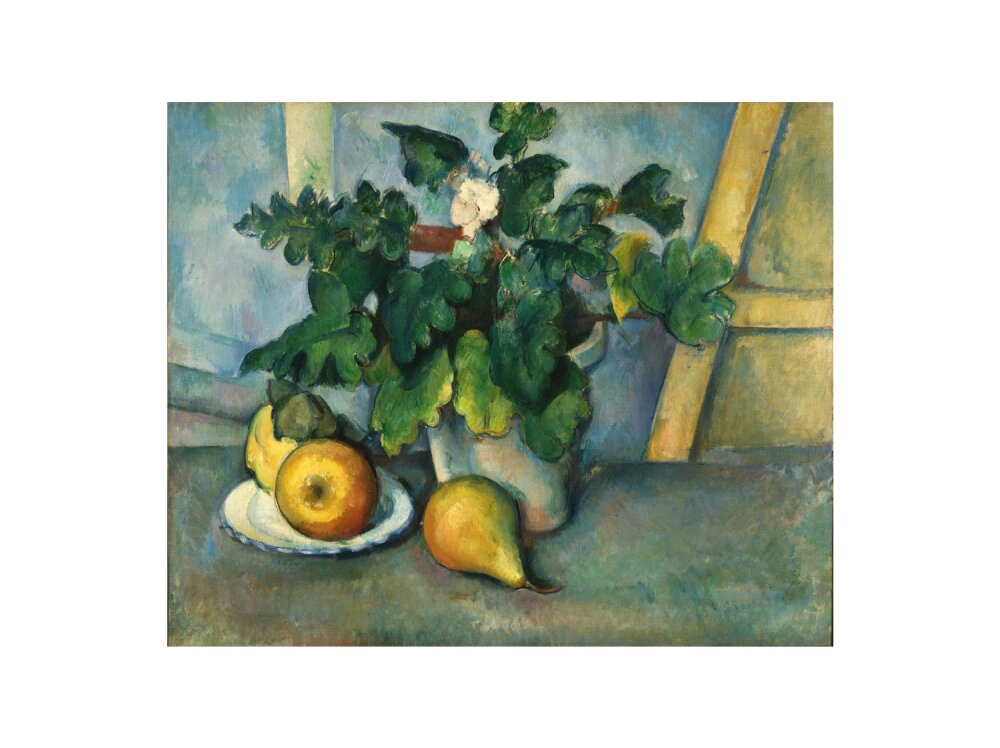 Pot of Flowers and Fruit (art print, large, unframed)
