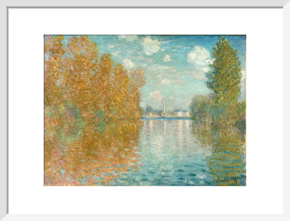 Autumn effect at Argenteuil (art print, medium, white)