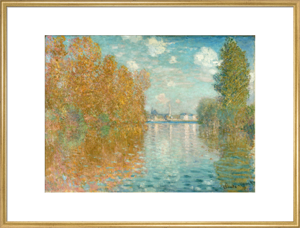 Autumn effect at Argenteuil (art print, extra large, gold)