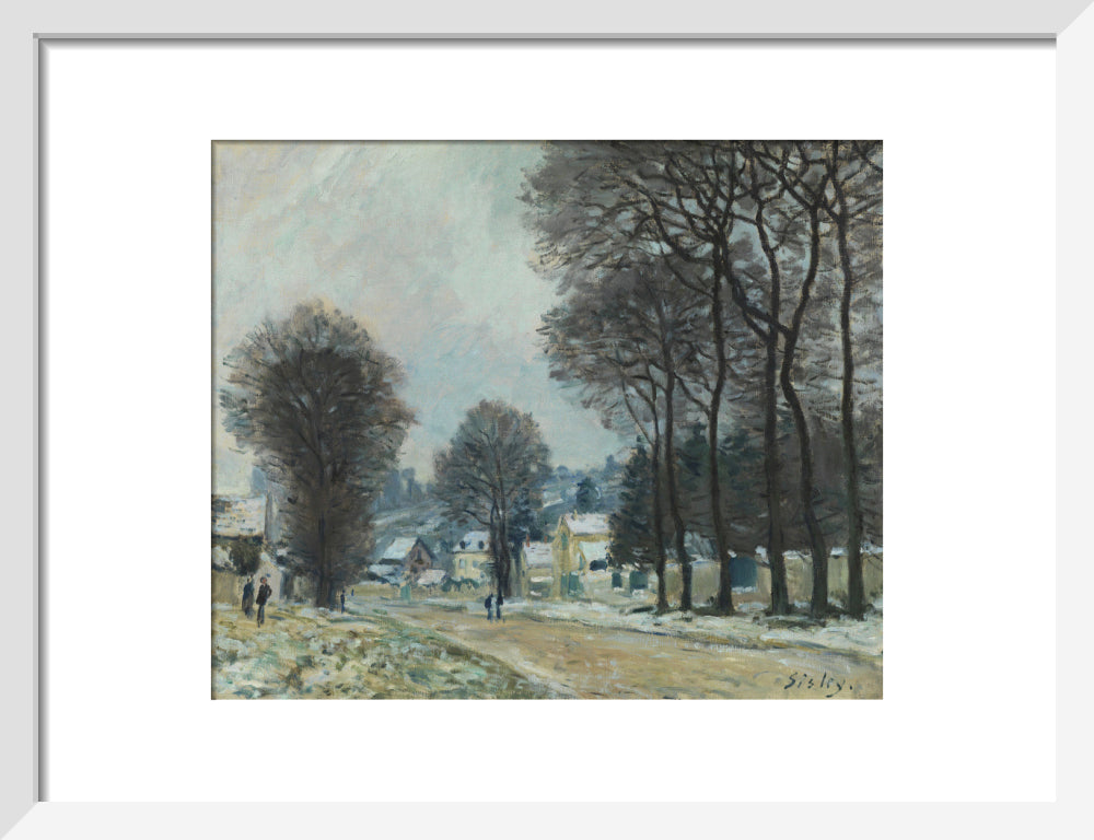 Snow at Louveciennes (art print, small, white)