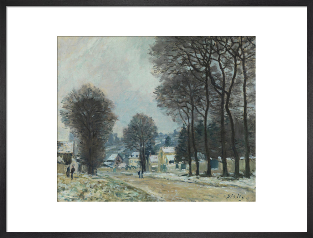 Snow at Louveciennes (art print, large, black)