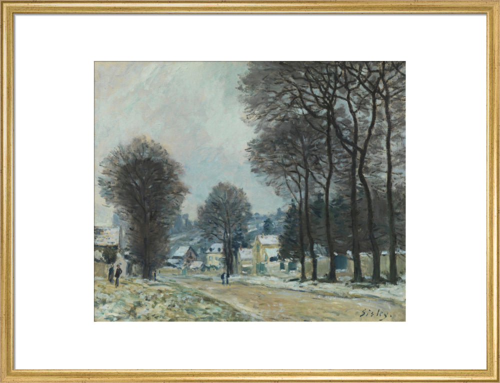 Snow at Louveciennes (art print, large, gold)