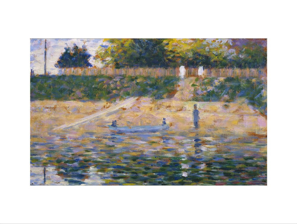 Boat by the Riverbank (art print, medium, unframed)