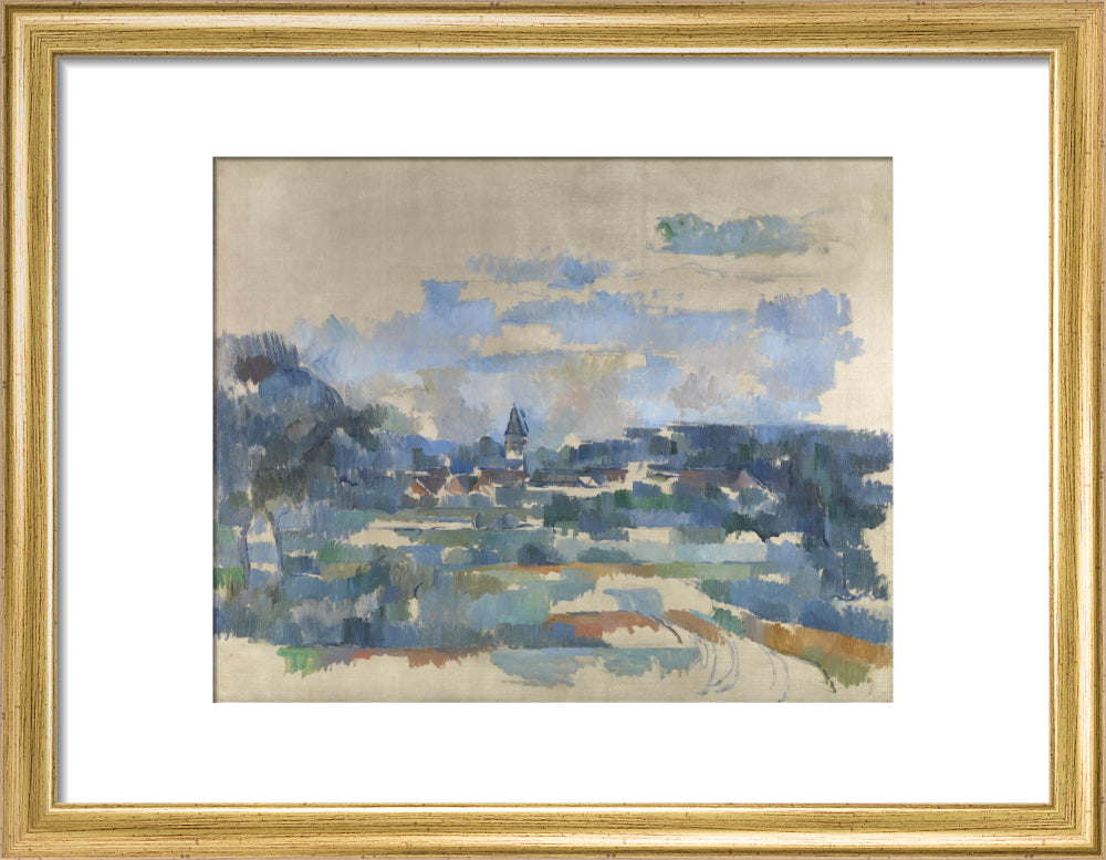 Turning road (art print, small, gold)