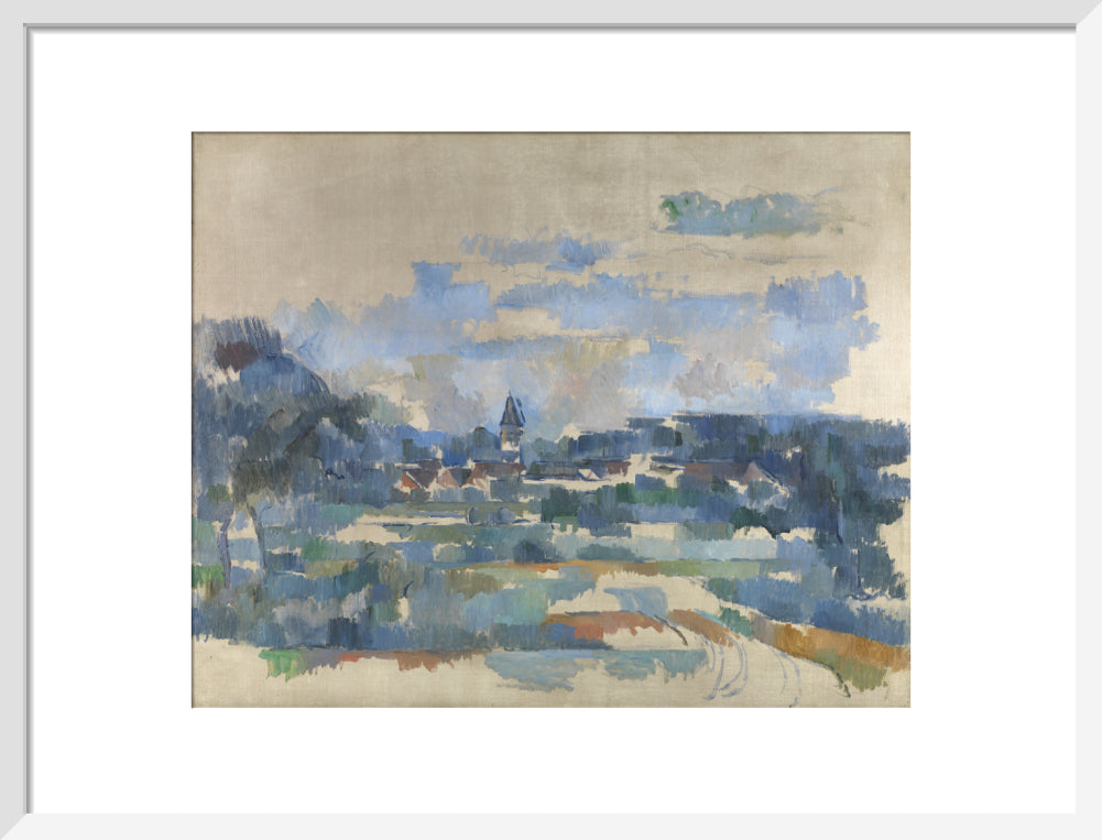 Turning road (art print, medium, white)