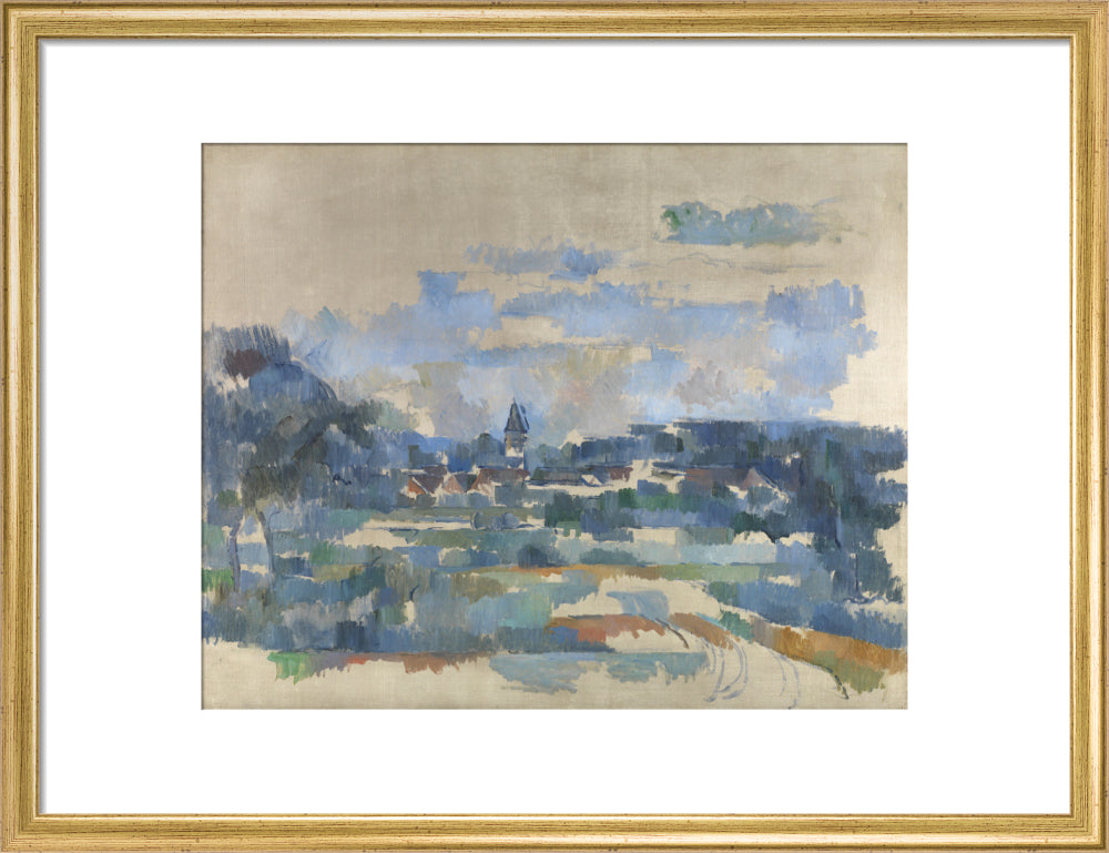 Turning road (art print, medium, gold)