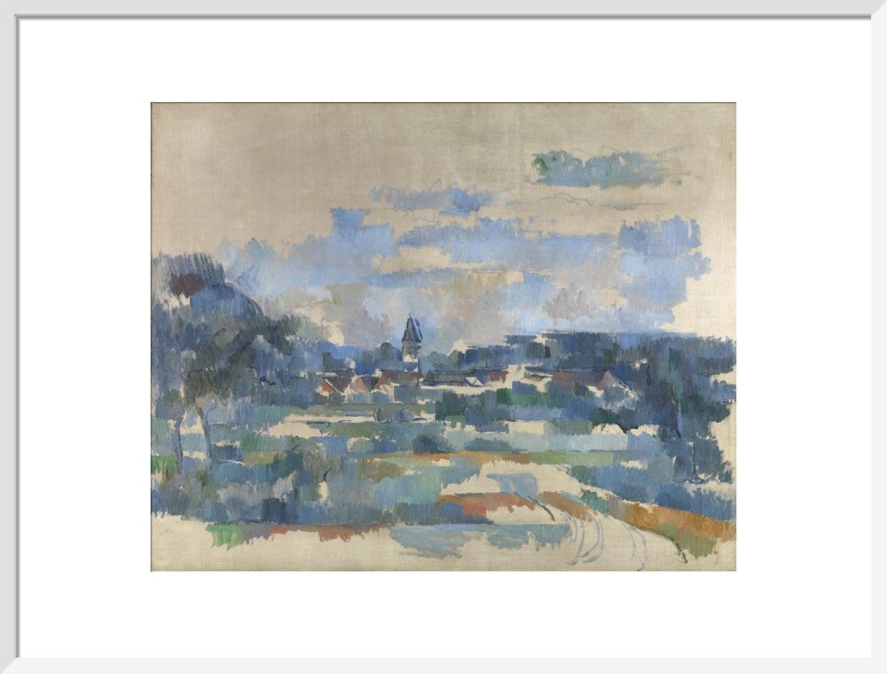 Turning road (art print, large, white)