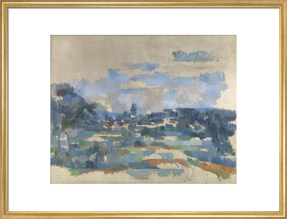 Turning road (art print, large, gold)