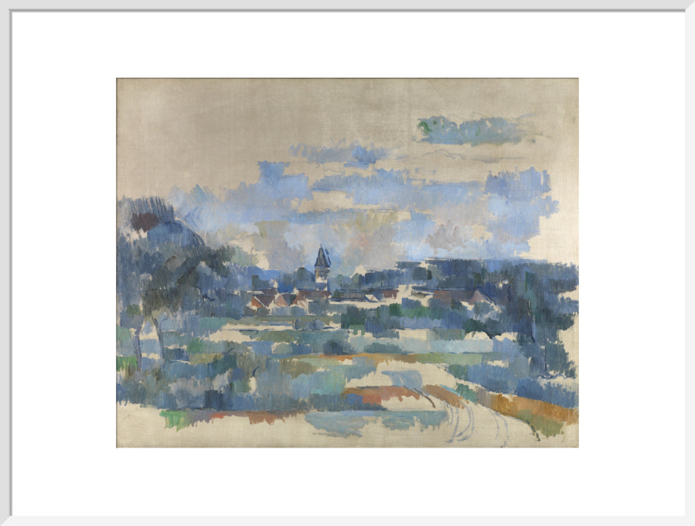 Turning road (art print, extra large, white)