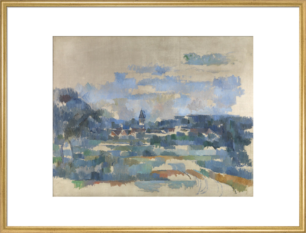 Turning road (art print, extra large, gold)
