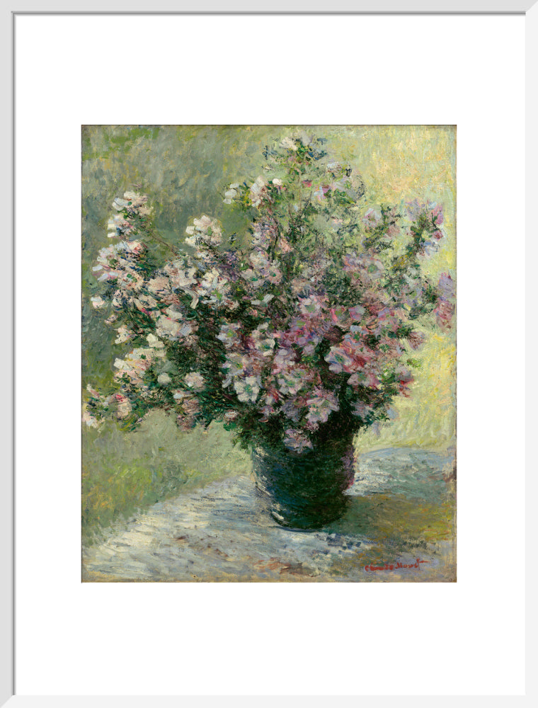 Vase of Flowers (art print, large, white)