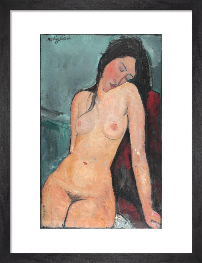 Female nude (art print, small, black)