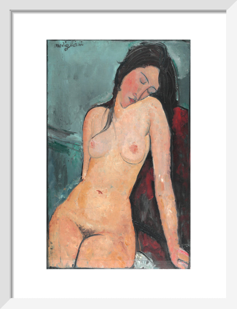Female nude (art print, small, white)
