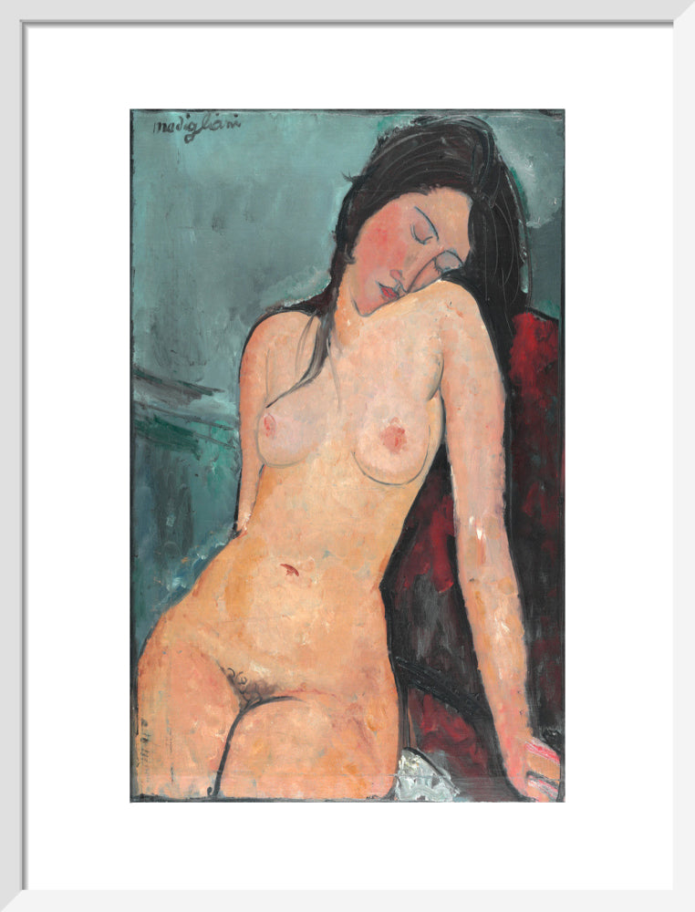 Female nude (art print, medium, white)