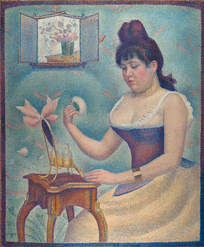 Young Woman Powdering Herself