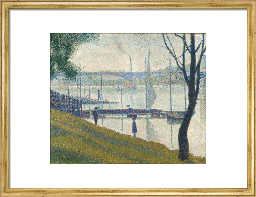 The Bridge at Courbevoie (art print, medium, gold)