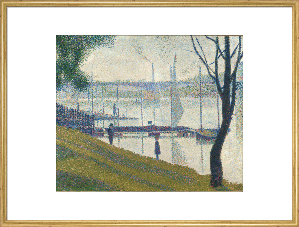 The Bridge at Courbevoie (art print, extra large, gold)