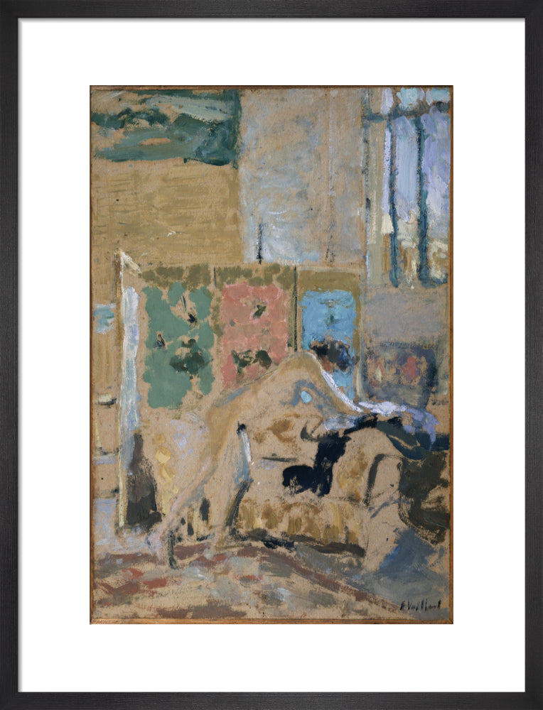 Interior with a Screen (art print, medium, black)
