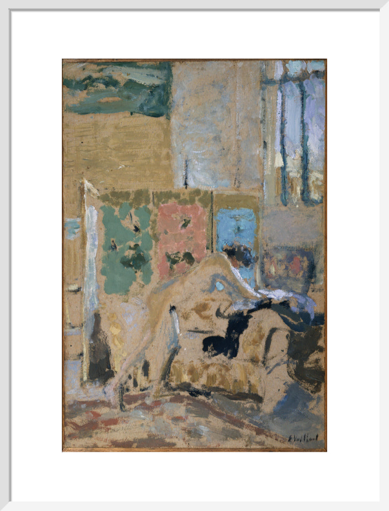 Interior with a Screen (art print, large, white)