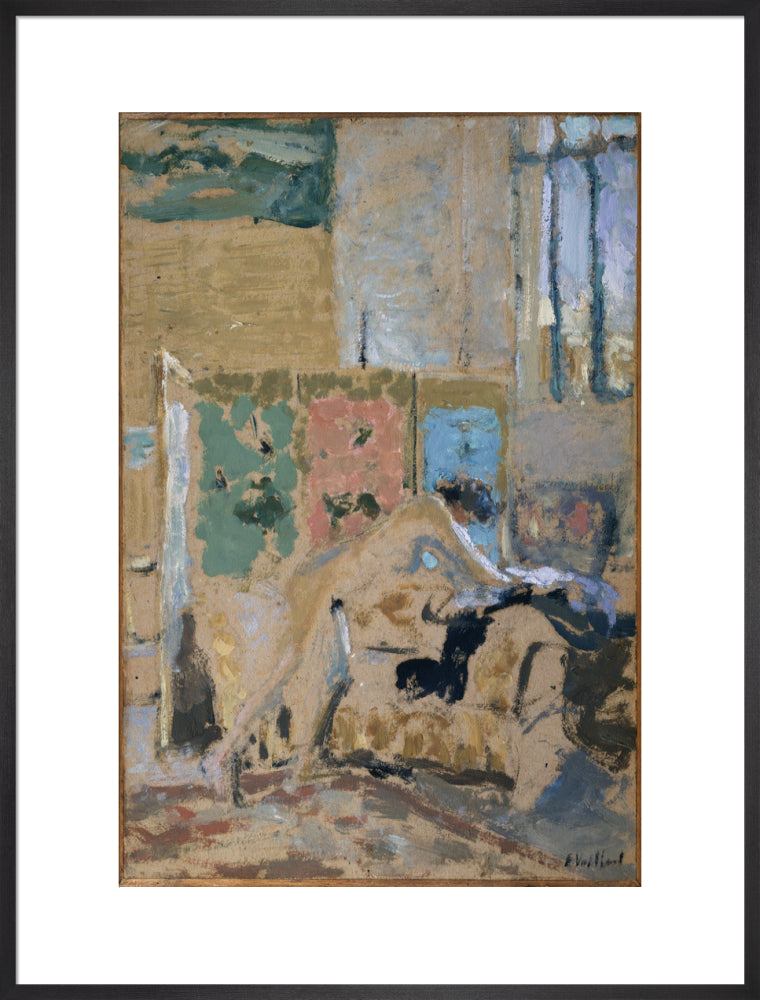 Interior with a Screen (art print, extra large, black)