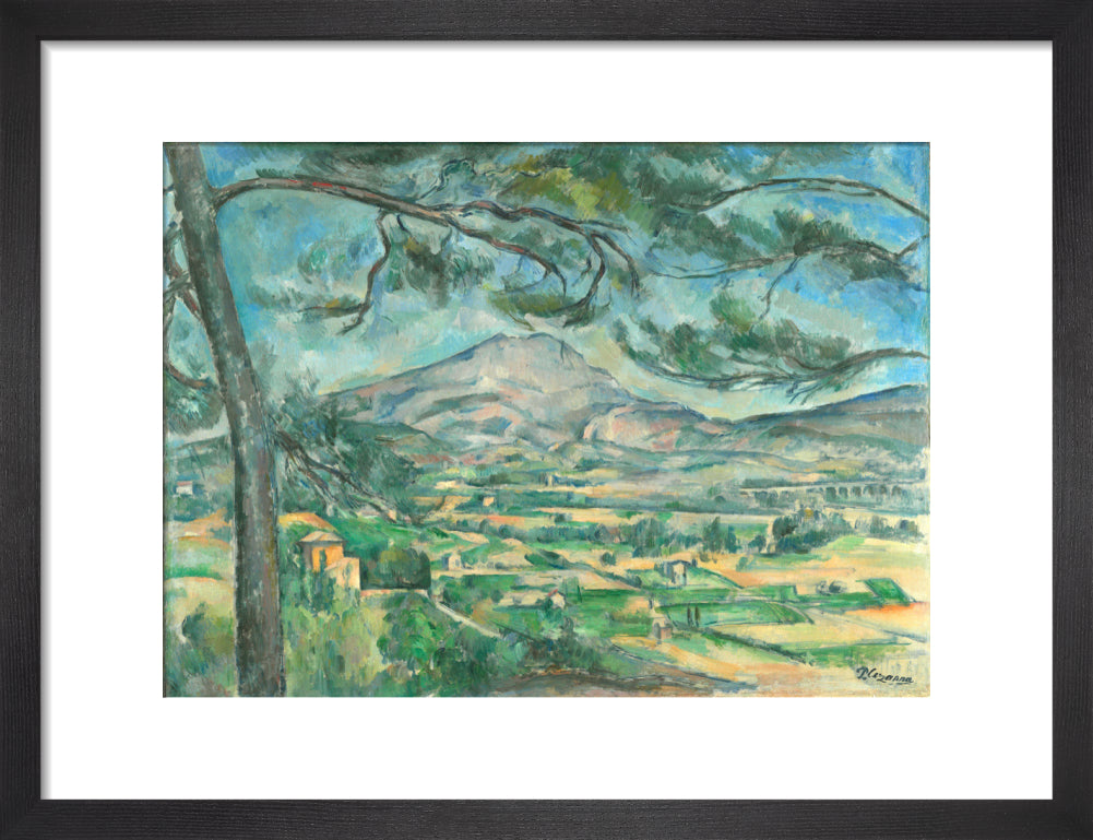 The Montagne Sainte-Victoire with Large Pine (art print, small, black)
