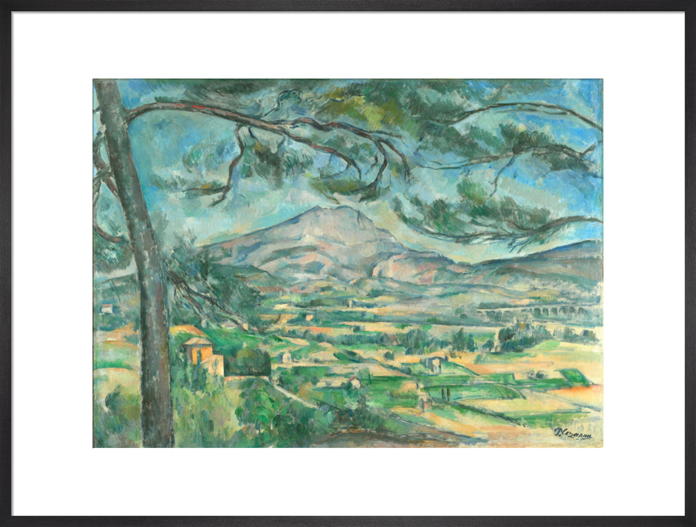 The Montagne Sainte-Victoire with Large Pine (art print, extra large, black)
