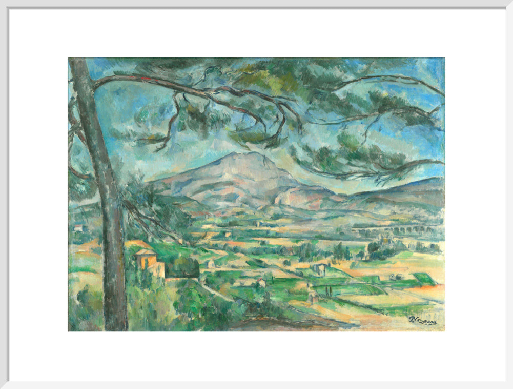 The Montagne Sainte-Victoire with Large Pine (art print, extra large, white)