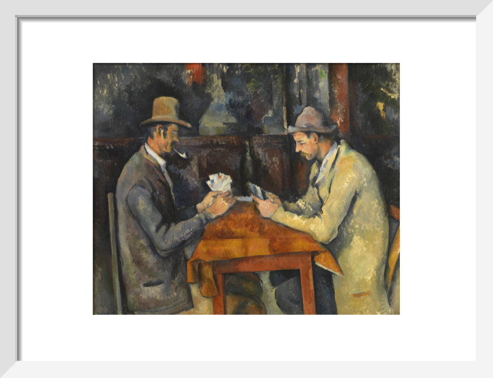 The Card Players (art print, small, white)