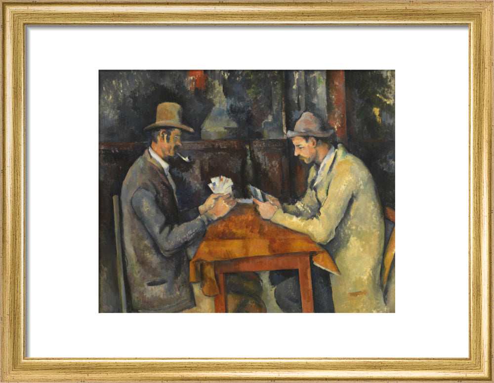 The Card Players (art print, small, gold)