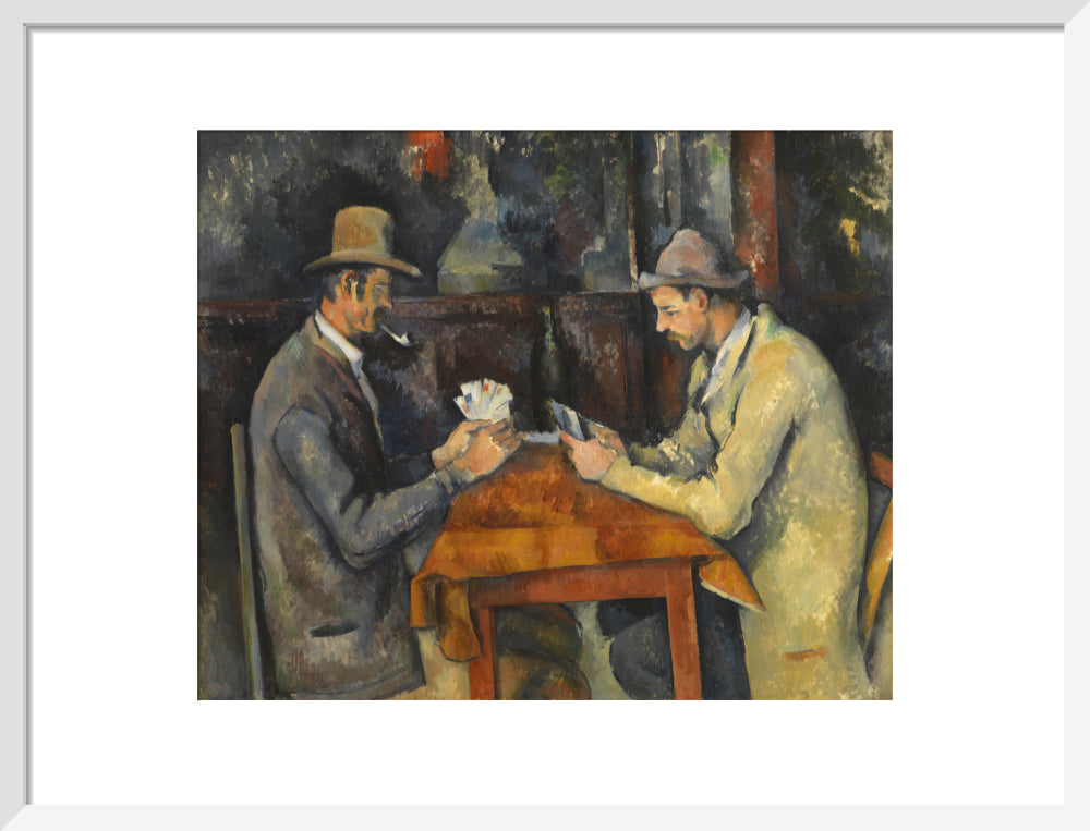 The Card Players (art print, medium, white)